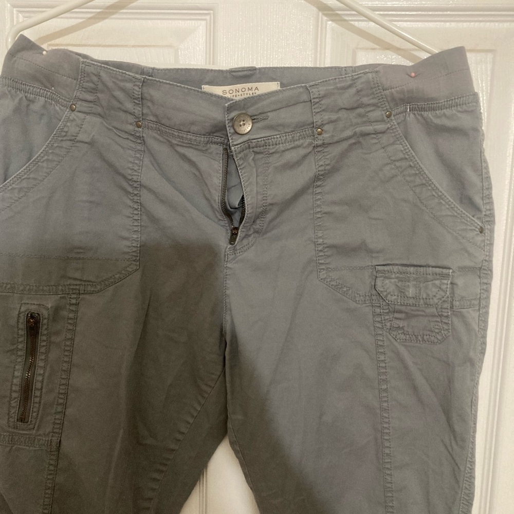 Sonoma Lifestyle Straight Midrise Modern Cargo for Women - 16P